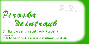 piroska weintraub business card